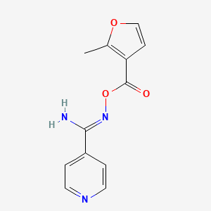 molecular formula C12H11N3O3 B5437690 N'-[(2-methyl-3-furoyl)oxy]-4-pyridinecarboximidamide 