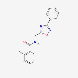 molecular formula C18H17N3O2 B5437702 2,4-dimethyl-N-[(3-phenyl-1,2,4-oxadiazol-5-yl)methyl]benzamide 