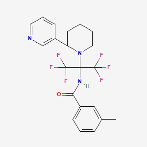 3-methyl-N-[2,2,2-trifluoro-1-(2-pyridin-3-ylpiperidin-1-yl)-1-(trifluoromethyl)ethyl]benzamide