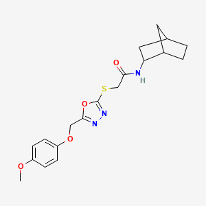 N-bicyclo[2.2.1]hept-2-yl-2-({5-[(4-methoxyphenoxy)methyl]-1,3,4-oxadiazol-2-yl}thio)acetamide