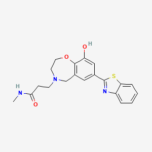 molecular formula C20H21N3O3S B5437746 3-[7-(1,3-benzothiazol-2-yl)-9-hydroxy-2,3-dihydro-1,4-benzoxazepin-4(5H)-yl]-N-methylpropanamide 