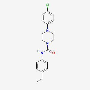 molecular formula C19H22ClN3O B5437767 4-(4-chlorophenyl)-N-(4-ethylphenyl)-1-piperazinecarboxamide 