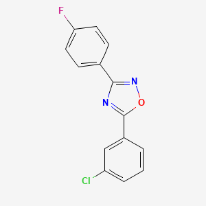 5-(3-chlorophenyl)-3-(4-fluorophenyl)-1,2,4-oxadiazole