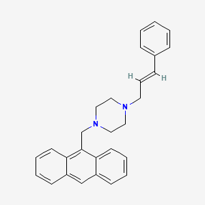 molecular formula C28H28N2 B5437784 1-(9-anthrylmethyl)-4-(3-phenyl-2-propen-1-yl)piperazine 