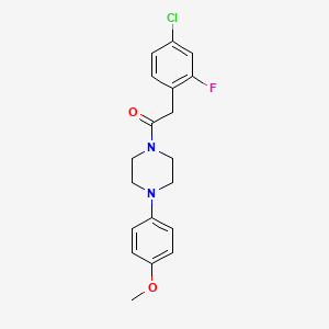 molecular formula C19H20ClFN2O2 B5437812 1-[(4-chloro-2-fluorophenyl)acetyl]-4-(4-methoxyphenyl)piperazine 