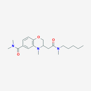 N,N,4-trimethyl-3-{2-[methyl(pentyl)amino]-2-oxoethyl}-3,4-dihydro-2H-1,4-benzoxazine-6-carboxamide