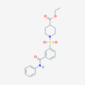 ethyl 1-{[3-(anilinocarbonyl)phenyl]sulfonyl}piperidine-4-carboxylate