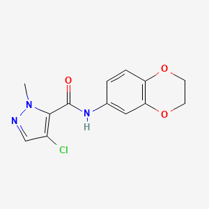 4-chloro-N-(2,3-dihydro-1,4-benzodioxin-6-yl)-1-methyl-1H-pyrazole-5-carboxamide