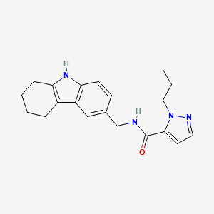 molecular formula C20H24N4O B5437892 1-propyl-N-(2,3,4,9-tetrahydro-1H-carbazol-6-ylmethyl)-1H-pyrazole-5-carboxamide 