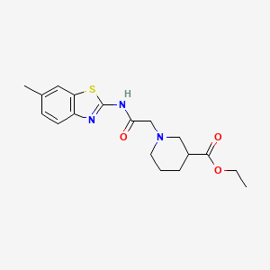 ethyl 1-{2-[(6-methyl-1,3-benzothiazol-2-yl)amino]-2-oxoethyl}-3-piperidinecarboxylate