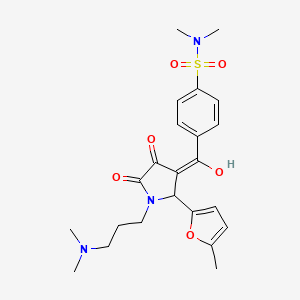 4-{[1-[3-(dimethylamino)propyl]-4-hydroxy-2-(5-methyl-2-furyl)-5-oxo-2,5-dihydro-1H-pyrrol-3-yl]carbonyl}-N,N-dimethylbenzenesulfonamide