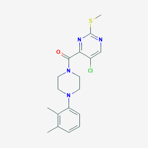 molecular formula C18H21ClN4OS B5437953 5-chloro-4-{[4-(2,3-dimethylphenyl)piperazin-1-yl]carbonyl}-2-(methylthio)pyrimidine 