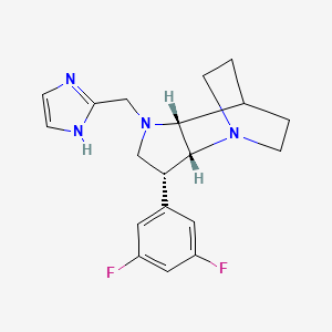 (3R*,3aR*,7aR*)-3-(3,5-difluorophenyl)-1-(1H-imidazol-2-ylmethyl)octahydro-4,7-ethanopyrrolo[3,2-b]pyridine