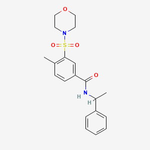 4-methyl-3-(morpholin-4-ylsulfonyl)-N-(1-phenylethyl)benzamide