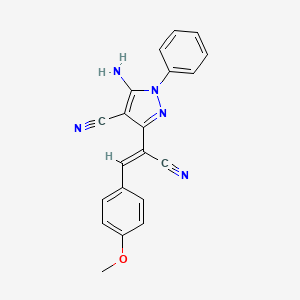 5-amino-3-[1-cyano-2-(4-methoxyphenyl)vinyl]-1-phenyl-1H-pyrazole-4-carbonitrile