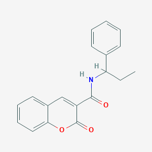 molecular formula C19H17NO3 B5438023 2-oxo-N-(1-phenylpropyl)-2H-chromene-3-carboxamide 