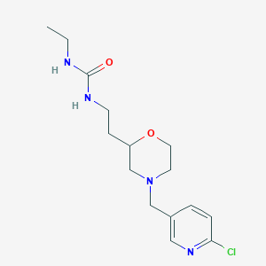 molecular formula C15H23ClN4O2 B5438031 N-(2-{4-[(6-chloropyridin-3-yl)methyl]morpholin-2-yl}ethyl)-N'-ethylurea 