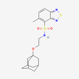 molecular formula C19H25N3O3S2 B5438048 N-[2-(1-adamantyloxy)ethyl]-5-methyl-2,1,3-benzothiadiazole-4-sulfonamide 