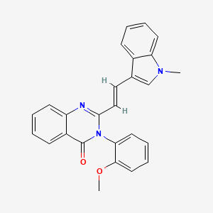 molecular formula C26H21N3O2 B5438060 3-(2-methoxyphenyl)-2-[2-(1-methyl-1H-indol-3-yl)vinyl]-4(3H)-quinazolinone 