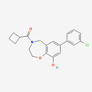 7-(3-chlorophenyl)-4-(cyclobutylcarbonyl)-2,3,4,5-tetrahydro-1,4-benzoxazepin-9-ol