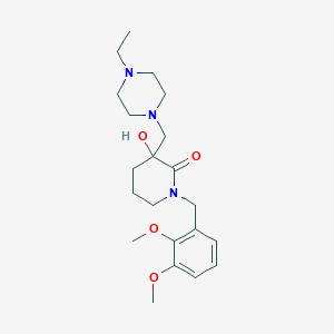 molecular formula C21H33N3O4 B5438100 1-(2,3-dimethoxybenzyl)-3-[(4-ethylpiperazin-1-yl)methyl]-3-hydroxypiperidin-2-one 