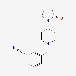 3-{[4-(2-oxopyrrolidin-1-yl)piperidin-1-yl]methyl}benzonitrile