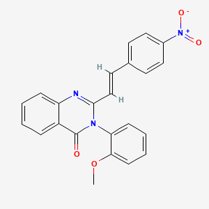 molecular formula C23H17N3O4 B5438122 3-(2-methoxyphenyl)-2-[2-(4-nitrophenyl)vinyl]-4(3H)-quinazolinone 