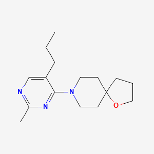 molecular formula C16H25N3O B5438127 8-(2-methyl-5-propyl-4-pyrimidinyl)-1-oxa-8-azaspiro[4.5]decane 