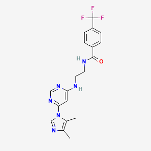 N-(2-{[6-(4,5-dimethyl-1H-imidazol-1-yl)-4-pyrimidinyl]amino}ethyl)-4-(trifluoromethyl)benzamide