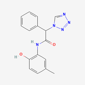 molecular formula C16H15N5O2 B5438147 N-(2-hydroxy-5-methylphenyl)-2-phenyl-2-(1H-tetrazol-1-yl)acetamide 