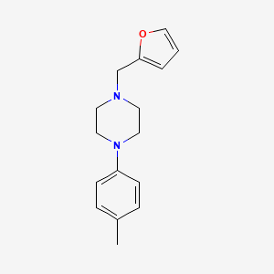 molecular formula C16H20N2O B5438194 1-(2-furylmethyl)-4-(4-methylphenyl)piperazine 