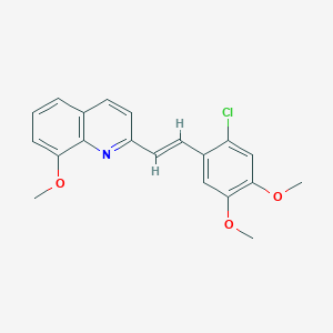 molecular formula C20H18ClNO3 B5438199 2-[2-(2-chloro-4,5-dimethoxyphenyl)vinyl]-8-methoxyquinoline 