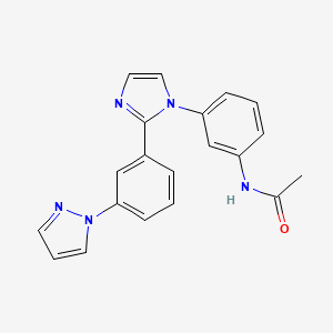 N-(3-{2-[3-(1H-pyrazol-1-yl)phenyl]-1H-imidazol-1-yl}phenyl)acetamide