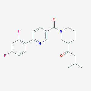 1-(1-{[6-(2,4-difluorophenyl)pyridin-3-yl]carbonyl}piperidin-3-yl)-3-methylbutan-1-one