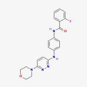 2-fluoro-N-(4-{[6-(4-morpholinyl)-3-pyridazinyl]amino}phenyl)benzamide