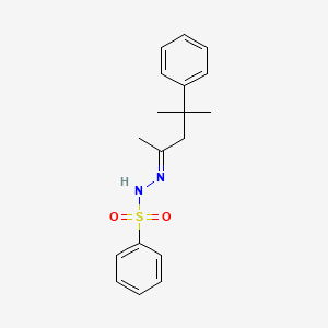 molecular formula C18H22N2O2S B5438240 N'-(1,3-dimethyl-3-phenylbutylidene)benzenesulfonohydrazide 