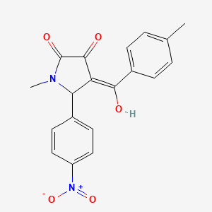 3-hydroxy-1-methyl-4-(4-methylbenzoyl)-5-(4-nitrophenyl)-1,5-dihydro-2H-pyrrol-2-one