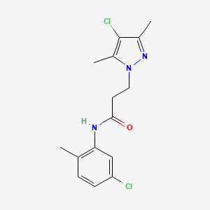 3-(4-chloro-3,5-dimethyl-1H-pyrazol-1-yl)-N-(5-chloro-2-methylphenyl)propanamide