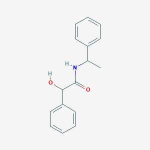 molecular formula C16H17NO2 B5438252 2-hydroxy-2-phenyl-N-(1-phenylethyl)acetamide 