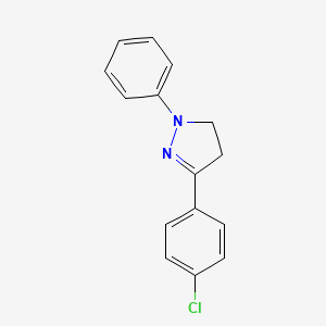 molecular formula C15H13ClN2 B5438263 3-(4-氯苯基)-1-苯基-4,5-二氢-1H-吡唑 