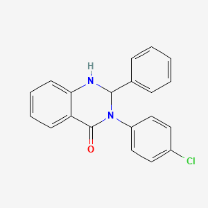 molecular formula C20H15ClN2O B5438271 3-(4-chlorophenyl)-2-phenyl-2,3-dihydro-4(1H)-quinazolinone 