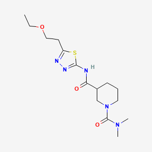 N~3~-[5-(2-ethoxyethyl)-1,3,4-thiadiazol-2-yl]-N~1~,N~1~-dimethyl-1,3-piperidinedicarboxamide