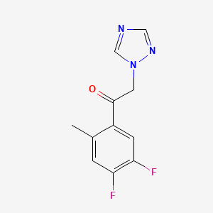 molecular formula C11H9F2N3O B5438292 1-(4,5-difluoro-2-methylphenyl)-2-(1H-1,2,4-triazol-1-yl)ethanone 