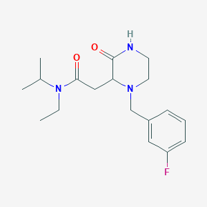 N-ethyl-2-[1-(3-fluorobenzyl)-3-oxo-2-piperazinyl]-N-isopropylacetamide