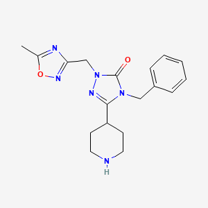 4-benzyl-2-[(5-methyl-1,2,4-oxadiazol-3-yl)methyl]-5-(4-piperidinyl)-2,4-dihydro-3H-1,2,4-triazol-3-one hydrochloride