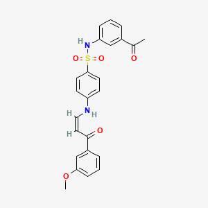 molecular formula C24H22N2O5S B5438304 N-(3-acetylphenyl)-4-{[3-(3-methoxyphenyl)-3-oxo-1-propen-1-yl]amino}benzenesulfonamide 