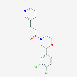 2-(3,4-dichlorophenyl)-4-(3-pyridin-3-ylpropanoyl)morpholine