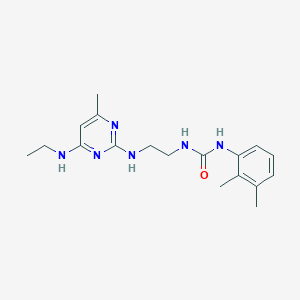 molecular formula C18H26N6O B5438347 N-(2,3-dimethylphenyl)-N'-(2-{[4-(ethylamino)-6-methyl-2-pyrimidinyl]amino}ethyl)urea 