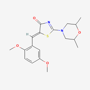 5-(2,5-dimethoxybenzylidene)-2-(2,6-dimethyl-4-morpholinyl)-1,3-thiazol-4(5H)-one