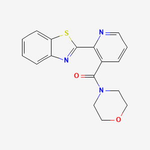 molecular formula C17H15N3O2S B5438362 2-[3-(4-morpholinylcarbonyl)-2-pyridinyl]-1,3-benzothiazole 